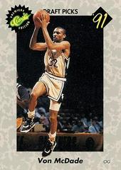Von McDade [Draft Picks Premiere Edition] #42 Basketball Cards 1991 Classic Draft Prices