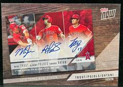 Mike Trout, Albert Pujols, Shohei Ohtani Baseball Cards 2019 Topps 2018 Now Review Prices