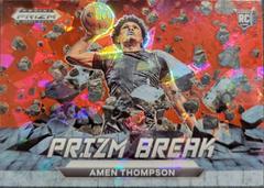 Amen Thompson [Red Ice] #10 Basketball Cards 2023 Panini Prizm Draft Picks Break Prices