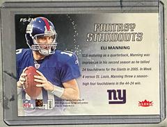 Back Of Card | Eli Manning Football Cards 2006 Fleer Fantasy Standouts