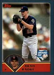 Brad Radke #64 Baseball Cards 2003 Topps Opening Day Prices