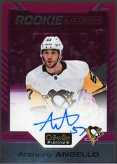 Anthony Angello [Matte Pink] #R-AA Hockey Cards 2020 O Pee Chee Platinum Rookie Autographs Prices
