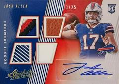 Josh Allen [Material Autograph Quad] Football Cards 2018 Panini Absolute Prices