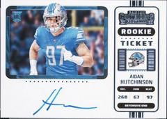 Aidan Hutchinson [SP Variation Autograph Ticket] #102V Football Cards 2022 Panini Contenders Prices