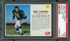 John LoVetere [Hand Cut] #165 Football Cards 1962 Post Cereal Prices