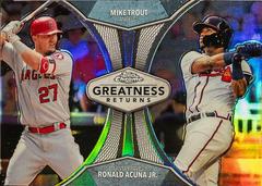 Mike Trout, Ronald Acuna Jr #GRE-10 Baseball Cards 2019 Topps Chrome Greatness Returns Prices