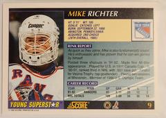 Back Of Card | Mike Ritcher Hockey Cards 1992 Score Young Superstars