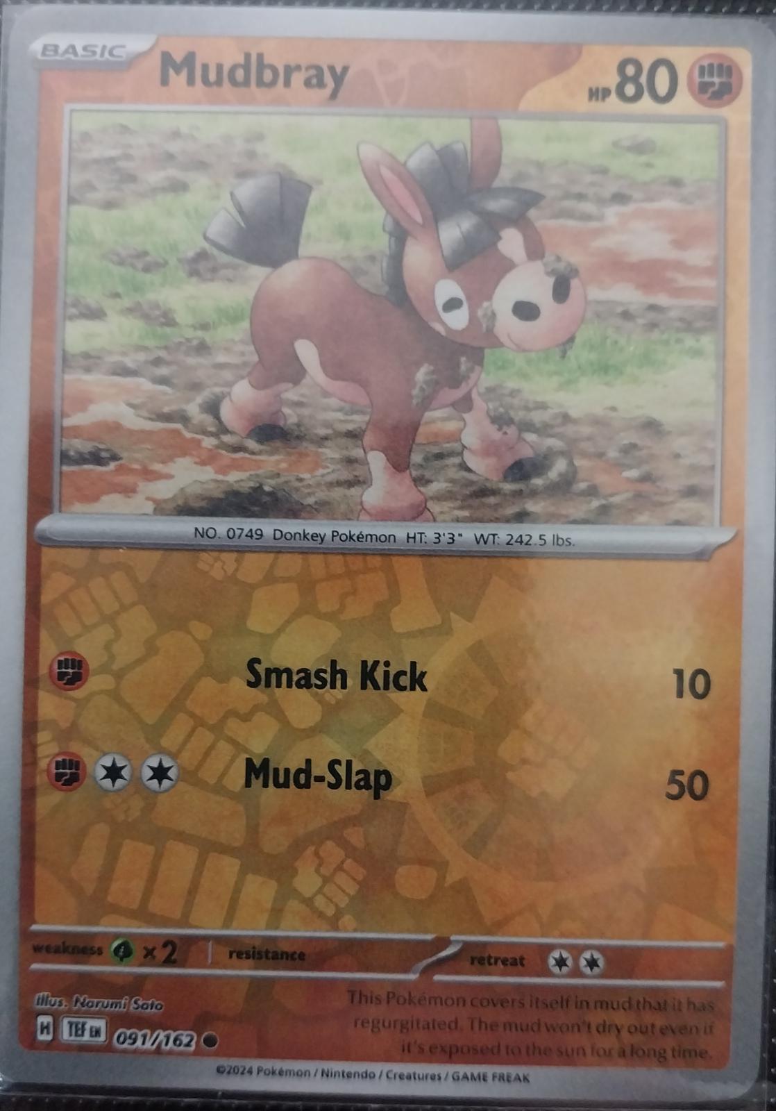 Mudbray [Reverse Holo] #91 Pokemon Temporal Forces