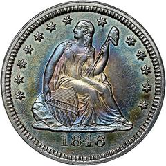 1846 [PROOF] Coins Seated Liberty Quarter Prices