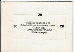 Back | Willie Stargell Puzzle Pieces #28, 29, 30 Baseball Cards 1991 Donruss