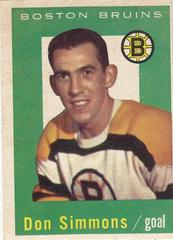 Don Simmons #11 Hockey Cards 1959 Topps Prices