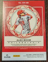 Back Of Card | Alec Bohm [Red] Baseball Cards 2022 Panini Diamond Kings Art Nouveau