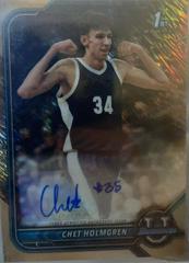 Chet Holmgren [Orange Shimmer Refractor] #BCPA-CH Basketball Cards 2021 Bowman University Chrome Autographs Prices