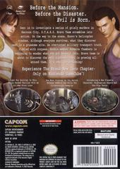 Rear | Resident Evil Zero Gamecube