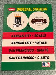 Kansas City Royals - San Francisco Giants Team Sticker Baseball Cards 1988 Fleer Team Stickers Prices