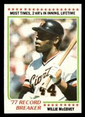 Willie McCovey #3 Baseball Cards 1978 Topps Prices