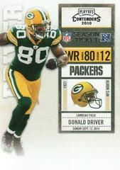 Donald Driver #36 Football Cards 2010 Playoff Contenders Prices