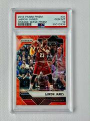 LeBron James [Orange Wave Prizm] #31 Basketball Cards 2016 Panini Prizm Prices