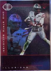Justin Fields [Red] #102 Football Cards 2021 Panini Chronicles Draft Picks Illusions Prices