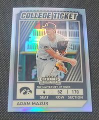 Adam Mazur [Holo] Baseball Cards 2022 Panini Elite Extra Edition College Tickets Optic Prices