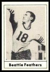 Beattie Feathers #7 Football Cards 1977 Touchdown Club Prices