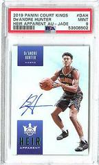 De'Andre Hunter [Jade] Basketball Cards 2019 Panini Court Kings Heir Apparent Autographs Prices