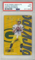 Aaron Rodgers [Spectrum Green] #35 Football Cards 2018 Panini Absolute Prices