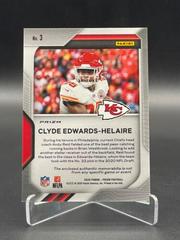 Back Side | Clyde Edwards-Helaire Football Cards 2020 Panini Prizm Premier Jerseys