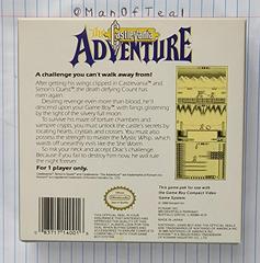 The Castlevania Adventure - Box Back | Castlevania Adventure GameBoy
