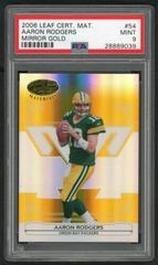 Aaron Rodgers [Mirror Gold] #54 Football Cards 2006 Leaf Certified Materials Prices