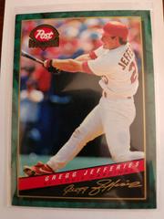 Gregg Jefferies Baseball Cards 1994 Post Cereal Prices