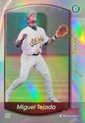 Front | Miguel Tejada [Refractor] Baseball Cards 2000 Bowman Chrome