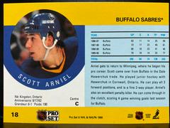 Back | Scott Arniel Hockey Cards 1990 Pro Set