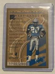 Back | Barry Sanders [Gold] Football Cards 1996 Panini Donruss Elite