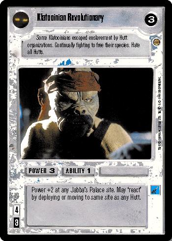 Klatooinian Revolutionary [Limited] Star Wars CCG Jabba's Palace