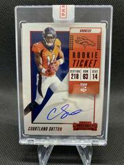 Courtland Sutton [Red Zone] Football Cards 2018 Panini Contenders Rookie Ticket Prices