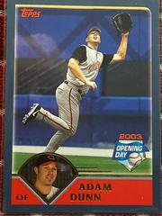 Adam Dunn #125 Baseball Cards 2003 Topps Opening Day Prices