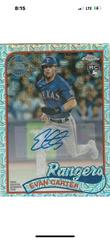 Evan Carter [Autograph] Baseball Cards 2024 Topps 1989 Chrome Silver Pack Prices