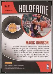 Back Side | Magic Johnson [Orange Fluorescent Mosaic] #11 Basketball Cards 2020 Panini Mosaic HoloFame
