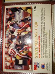 BACK | Steve Young Football Cards 1992 Pro Set Power