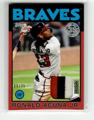 Ronald Acuna Jr. [Relic Card] #86R-RA Baseball Cards 1986 Topps Prices