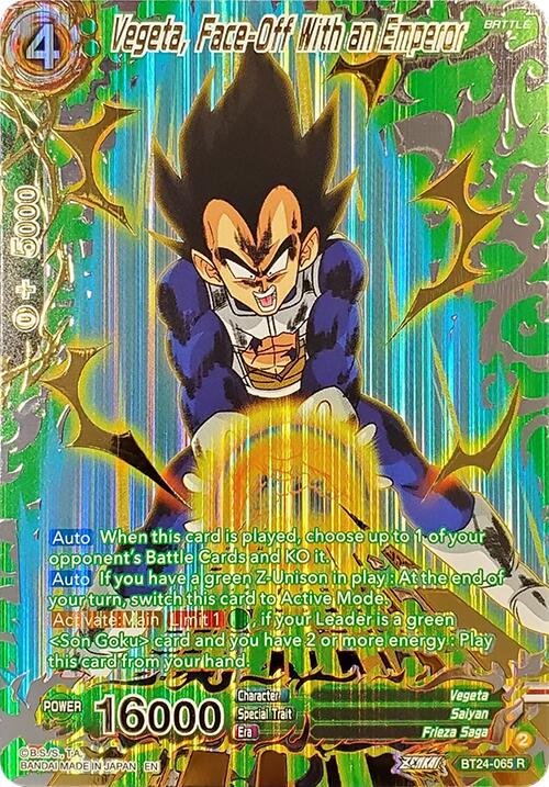 Vegeta, Face-Off With an Emperor [Gold Foil] BT24-065 Dragon Ball Super Beyond Generations