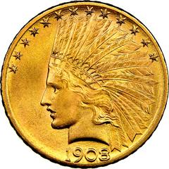 1908 [MOTTO SATIN PROOF] Coins Indian Head Gold Eagle Prices