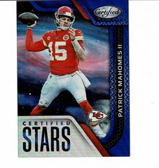 Patrick Mahomes II [Blue] Football Cards 2022 Panini Certified Stars Prices