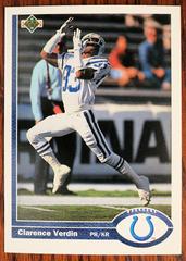 Clarence Verdin #169 Football Cards 1991 Upper Deck Prices