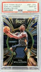 Zion Williamson Basketball Cards 2019 Panini Select Sparks Relics Prices