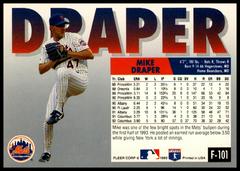 Back Of Card | Mike Draper Baseball Cards 1993 Fleer Final Edition