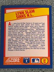 Lynn Slam Sinks N.L Baseball Cards 1989 Score Magic Motion Trivia A Year to Remember Prices