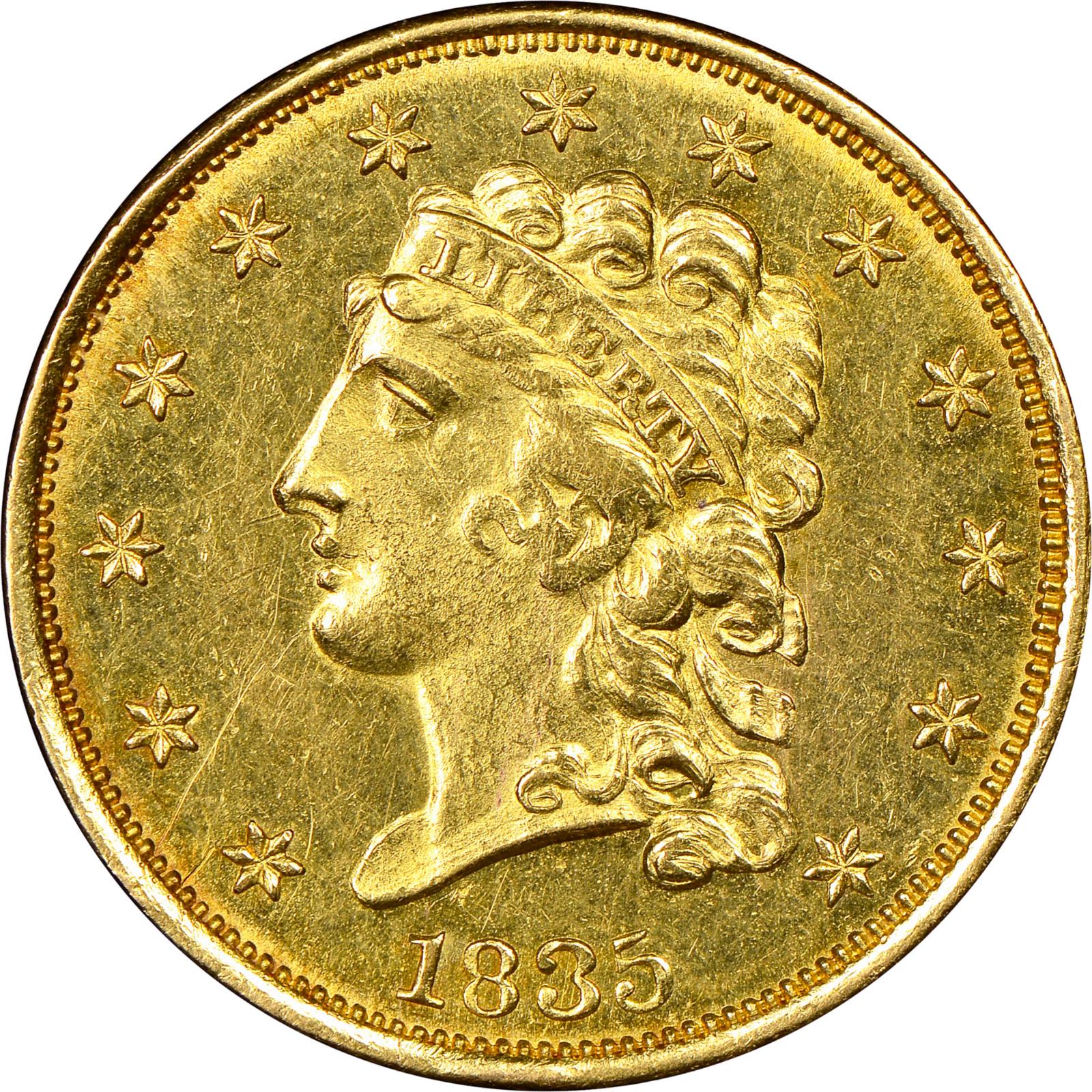 1835 Coins Classic Head Quarter Eagle