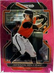 Jackson Holliday [Neon Pink Velocity] #PDP1 Baseball Cards 2022 Panini Prizm Draft Picks Prices
